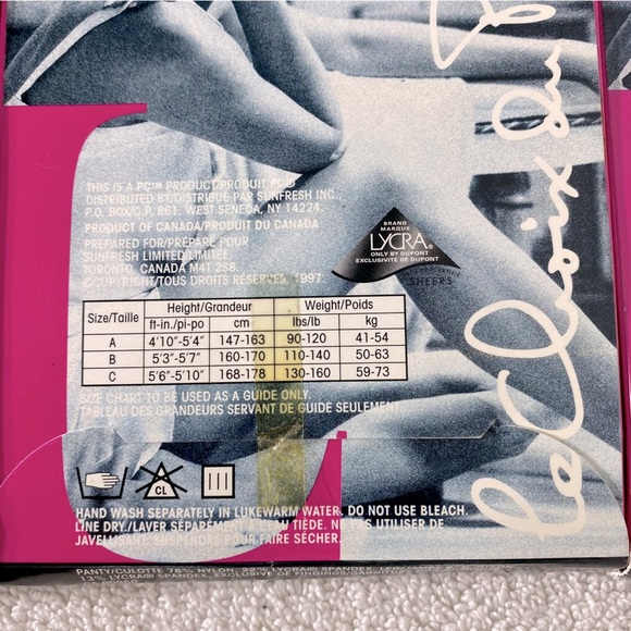 Vintage Presidents Choice Shimmer Cotton Gusset Stockings Pantyhose In Linen x3 - Picture 5 of 8